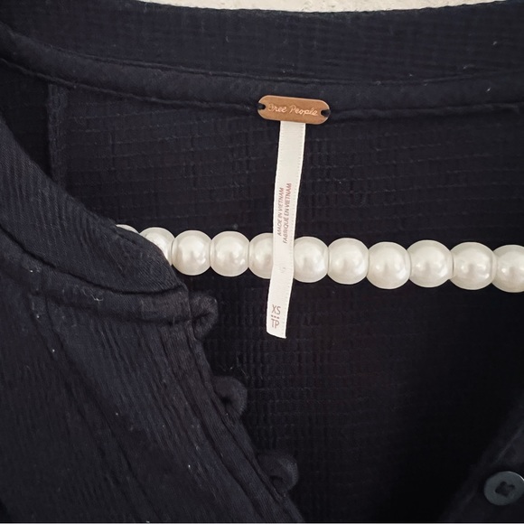 Free People | Your Girl Flounce Hem Knit Henley Tunic Dress - Picture 10 of 13